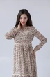 Платье 1084 молочный + зеленый Ivera collection