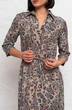 Платье 1092В коричневый + белый Ivera collection