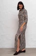 Платье 1092В коричневый + белый Ivera collection