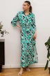 Платье 1092П молочный + бирюзовый Ivera collection