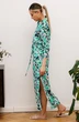 Платье 1092П молочный + бирюзовый Ivera collection