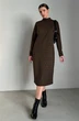 Платье 1097L зеленый + терракотовый Ivera collection