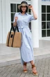 Платье 1124 голубой + белый Ivera collection