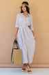 Платье 1124 коричневый + белый Ivera collection