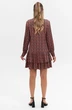 Платье 1134 зеленый + терракотовый Ivera collection