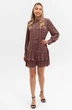 Платье 1134 зеленый + терракотовый Ivera collection