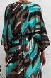 *Платье 1145 коричневый + бирюзовый Ivera collection