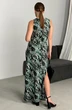 Платье 1151 черный + зеленый Ivera collection