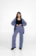 Брюки 2027Т сиреневый + черный Ivera collection
