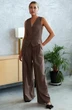 Брюки 2052П коричневый Ivera collection