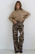 Брюки 2084 бежевый + черный Ivera collection