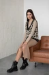 Жилет 3024 бежевый + белый + черный Ivera collection