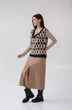 Жилет 3024 бежевый + белый + черный Ivera collection