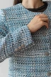 Жакет 3064 голубой + белый Ivera collection