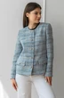Жакет 3064 голубой + белый Ivera collection