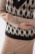 Юбка 4018 песочный + белый Ivera collection