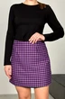 Юбка 4028 фиолетовый + черный Ivera collection