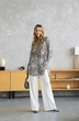 Блузка 5058L черный + молочный Ivera collection