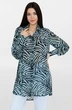 Блузка 5058L черный + голубой Ivera collection