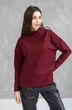 Джемпер 5077 бордовый + черный Ivera collection