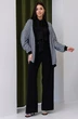 Кардиган 5085 черный + белый Ivera collection