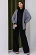 Кардиган 5085 черный + белый Ivera collection
