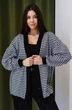 Кардиган 5085 черный + белый Ivera collection