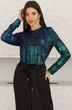 Джемпер 5114 синий + черный Ivera collection