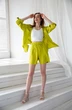 Костюм с  шортами 6012 салатовый Ivera collection