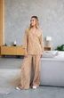 Костюм брючный 6033 бежевый + белый Ivera collection