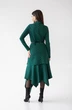 Костюм с юбкой 6039 зеленый + терракотовый Ivera collection