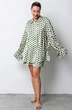 Костюм с шортами 6062 молочный + зеленый Ivera collection