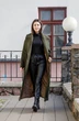 *Пальто 7006-1 зеленый Ivera collection