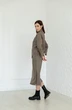 Костюм с юбкой 956 коричневый + бежевый Ivera collection