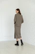 Костюм с юбкой 956 коричневый + бежевый Ivera collection