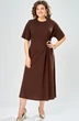 Платье 1138-2 коричневый KaVari plus size