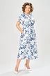 Платье 1151-1 бело-синий KaVari plus size фото 3