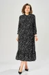 Платье 1163 черный принт KaVari plus size