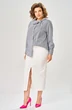 Блузка 4032 синий + белый KaVari plus size фото 4