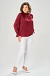 Блузка 4035-3 бордовый KaVari plus size фото 4
