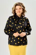 Блузка 4036 черный-горчица KaVari plus size
