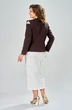 Костюм с юбкой 8060-2 шоколад + молоко KaVari plus size фото 2