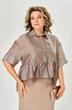 Костюм с платьем 8062-3 бежевый-коричневый KaVari plus size фото 5