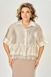 Костюм с платьем 8062-4 бежевый-молочный KaVari plus size фото 4