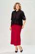 Костюм с платьем 8062-5 черный-красный KaVari plus size