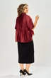 Костюм с платьем 8062-6 бордовый-черный KaVari plus size фото 2
