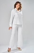 Костюм брючный 8067 белый KaVari plus size