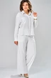 Костюм брючный 8067 белый KaVari plus size фото 3