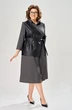 Костюм с платьем 8071-1 серо-черный KaVari plus size