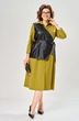 Костюм с платьем 8071-2 горчично-черный KaVari plus size фото 3